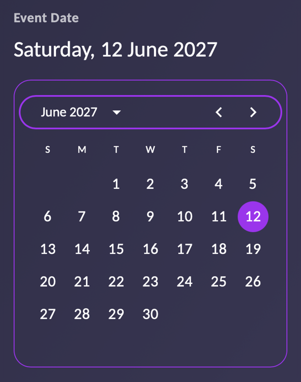 Pick a new date straight from the calendar.