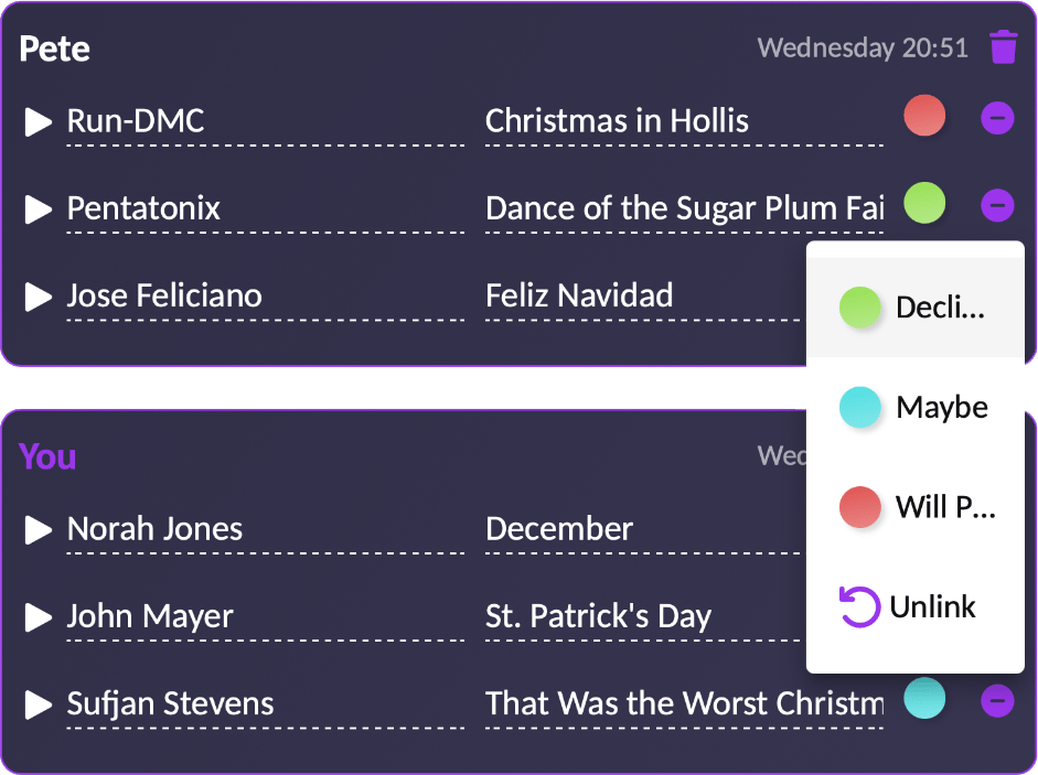 Make changes to your guests song requests