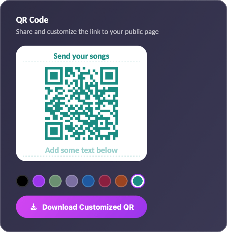 Pro lets you recolour the code and add your own text above and below it.