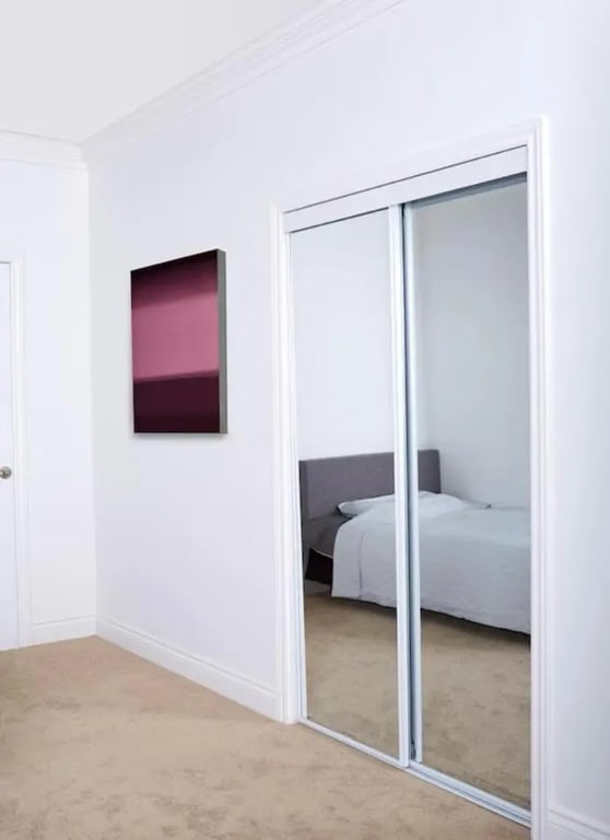 Mirrored closet doors