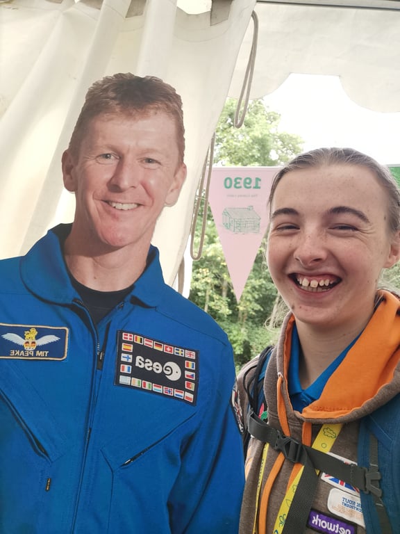 Thomas Thorne and Tim Peake Cut Out