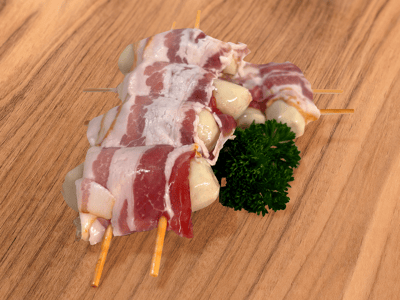 Chipolata de veau lardée