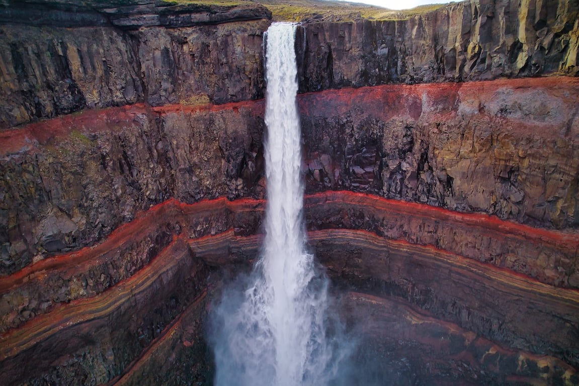Hengifoss Waterfall