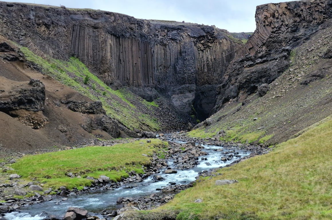 Hengifoss Waterfall