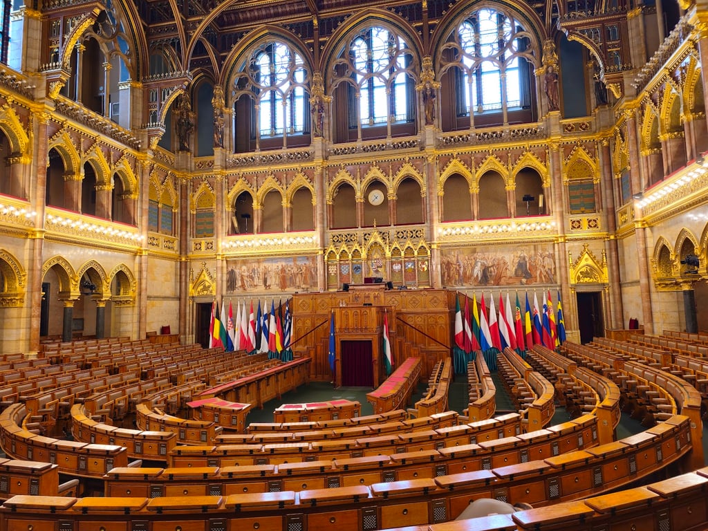 Hungarian Parliament Building on Danube