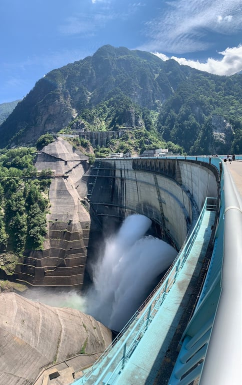 Kurobe Dam Water Spill