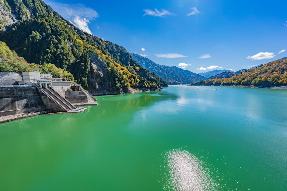 Kurobe Dam Water Spill