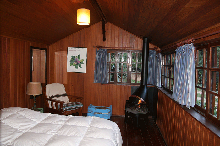 Lodge on stilts in flooded forest