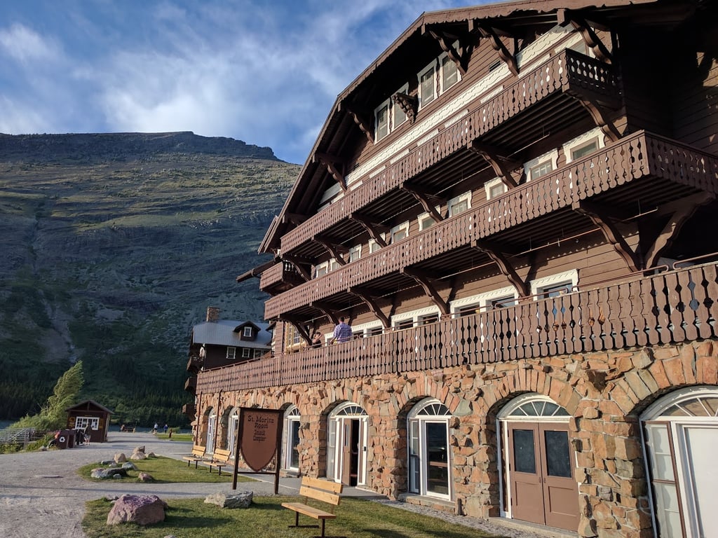 Many Glacier Hotel View