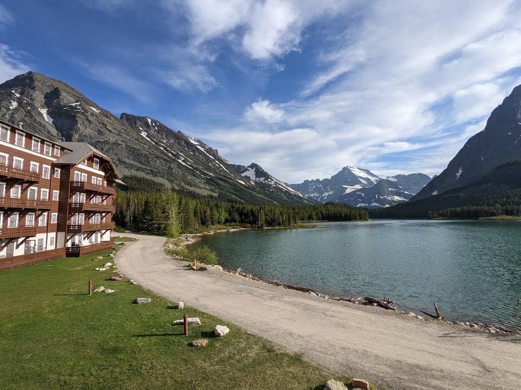 Many Glacier Hotel View