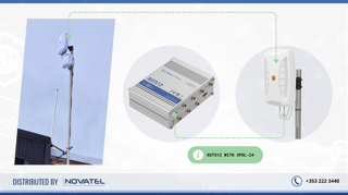 Photo of Poynting XPOL-24 and the RUTX12 Dual-modem Router - as a mobile broadband connectivity solution here in Ireland. Distributed by Novatel Communications Ltd. - Mobile Signal Solution Provider and Router Seller in Ireland.