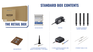 Reference Image: Teltonika RUTX50 Standard Package Content Photos