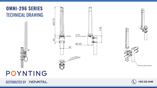 Reference Image: Poynting OMNI-296 4G/5G WiFi Omnidirectional Antenna Technical Drawing 