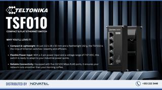 Buy the Teltonika TSF010 Flat Switch If You Are Looking For A Small and DIN Rail Mountable Industrial Grade Unmanaged Ethernet Switch