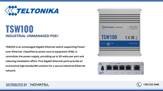 Teltonika TSW100 Industrial Unmanaged POE+ Switch