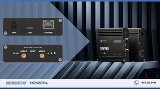The Front and Rear Panel Views of the TRB160 4G LTE IoT Gateway
