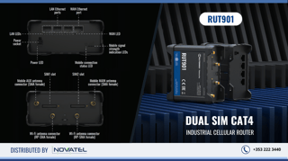 Reference Image: Teltonika RUT901 Front and Rear View of the Router