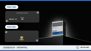 Front and Rear Panel Views of the TRM240 Modem - You Can Buy From Novatel Ireland