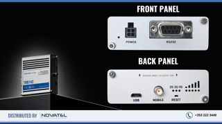 The Teltonika TRB142 Front Panel and Rear Panel View - This Gateway Supports All Mobile Network Operator in Ireland, the UK, and the Rest of the World