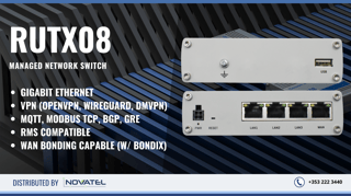 Quick Features: RMS Capable, VPN support (WireGuard, OpenVPN, DMVPN, Tinc, and others), Gigabit Ethernet Ports, WAN Bonding Capable - use it with Bondix.