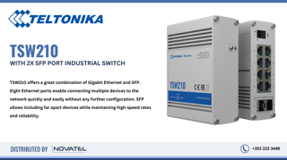 Teltonika TSW210 Industrial Unmanaged 8-port Switch with SFP