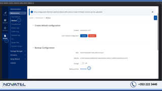 Photo: How to Backup Teltonika Router Configuration.
