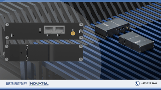 Read and Front view of the Teltonika Router: An ethernet with Wi-Fi Router with DLMS, DNP3, and OPC UA capability.