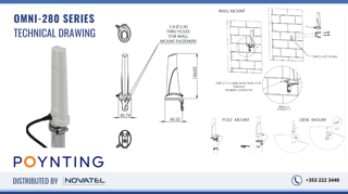 Reference Image: Poynting OMNI-280 4G/5G Omnidirectional Antenna Technical Drawing 