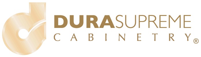 Dura Supreme Cabinetry logo featuring a stylized gold d on the left and the words Dura Supreme Cabinetry in gold and white letters on a black background—ideal for your next kitchen remodel.