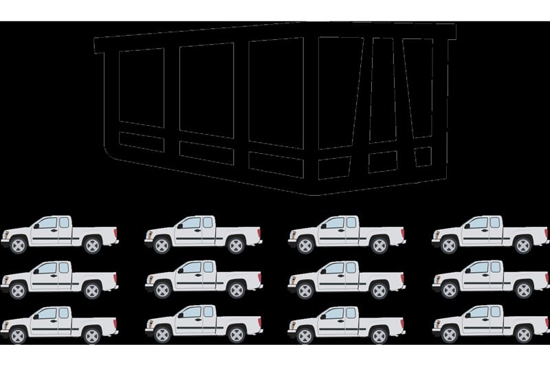 a group of white pickup trucks