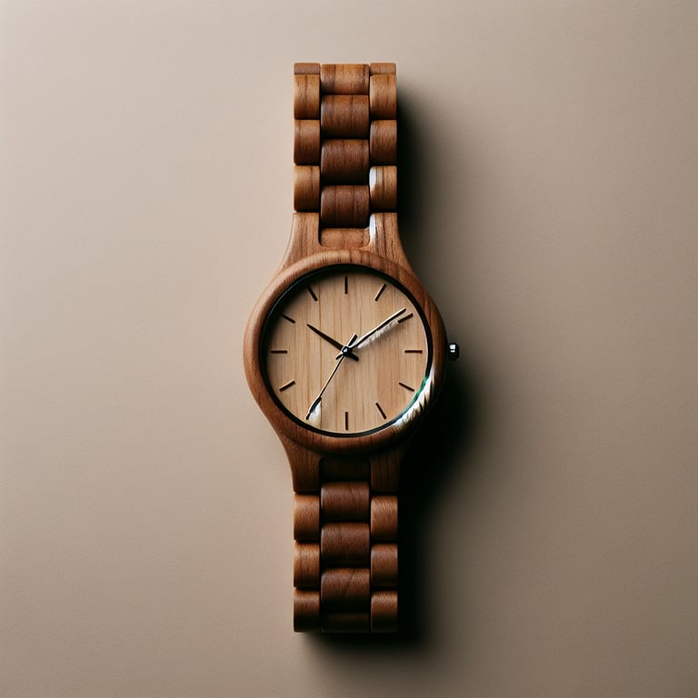 very simple wooden watch design