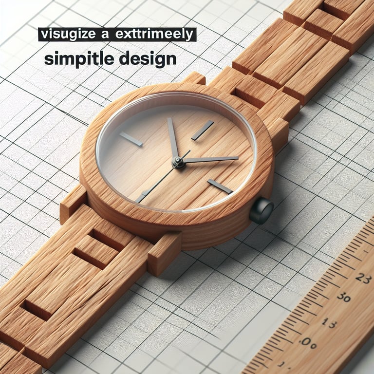 extremely simple wooden watch design