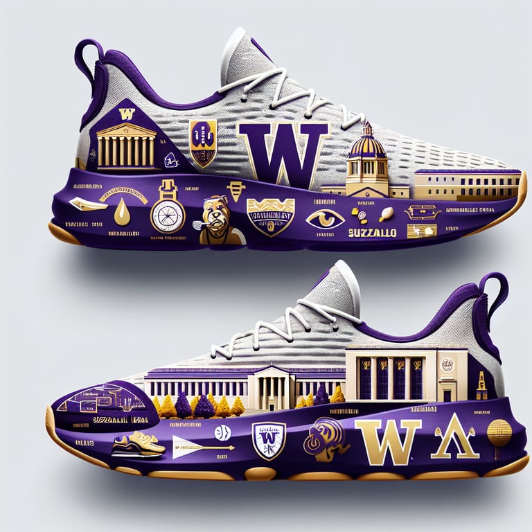 custom sneakers inspired by the University of Washington