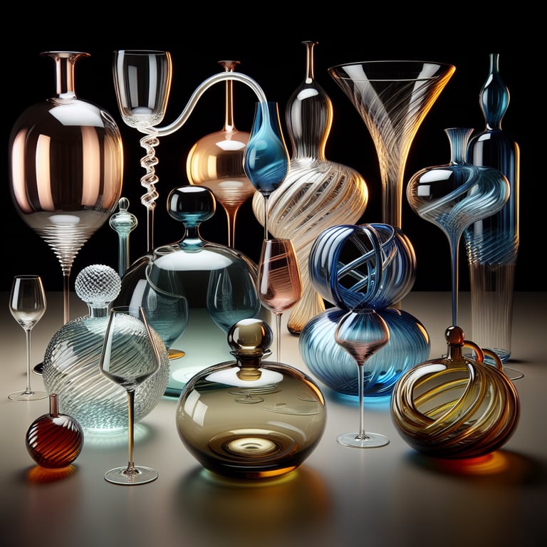 modern artistic glassware