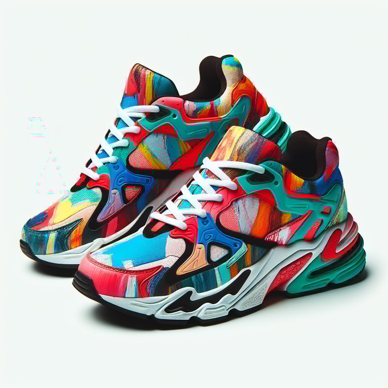 sneakers with brighter colors, less extensive abstract art, and a cooler overall design, maintaining the comfort of Nike Air Max 90s