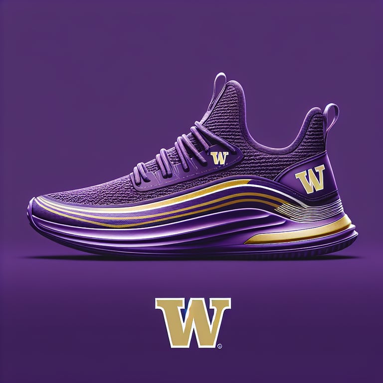 simple and cool minimalist sneakers inspired by University of Washington Football