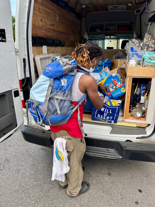 Backpack Support at the Van