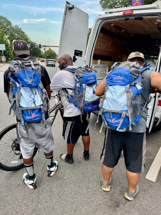 Three Message Backpacks