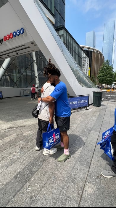 Hugs at Penn Station