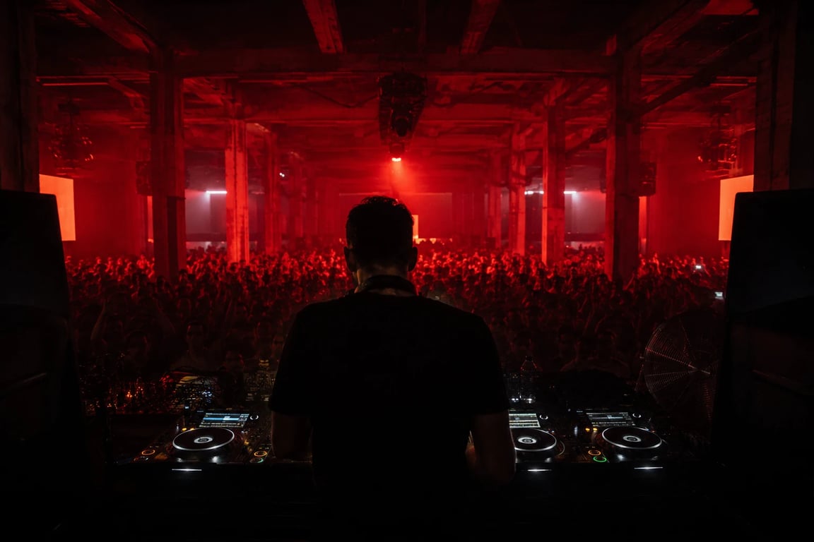 Illustrative underground music event