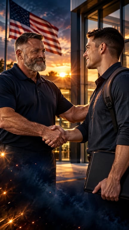 Military mentorship themed Vet Life AI enhanced ad thumbnail