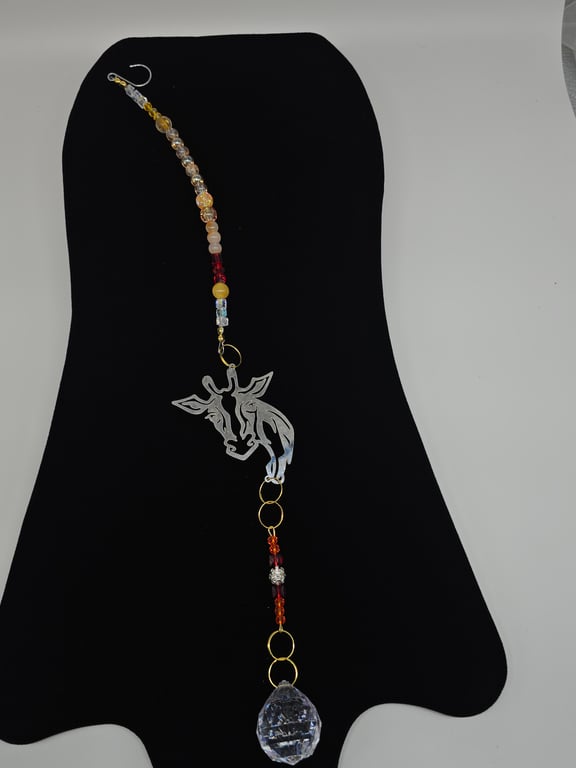 Sunlit Giraffe Charm Suncatcher