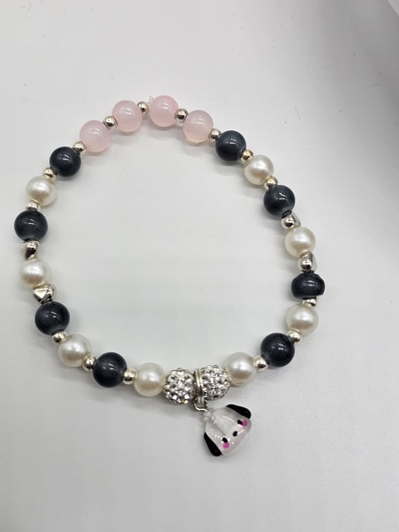 Black and White Dog Charm Bracelet — photo 2
