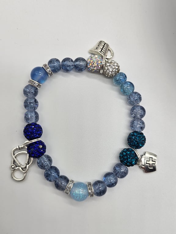 Blue Sky Beaded Bracelet — photo 2