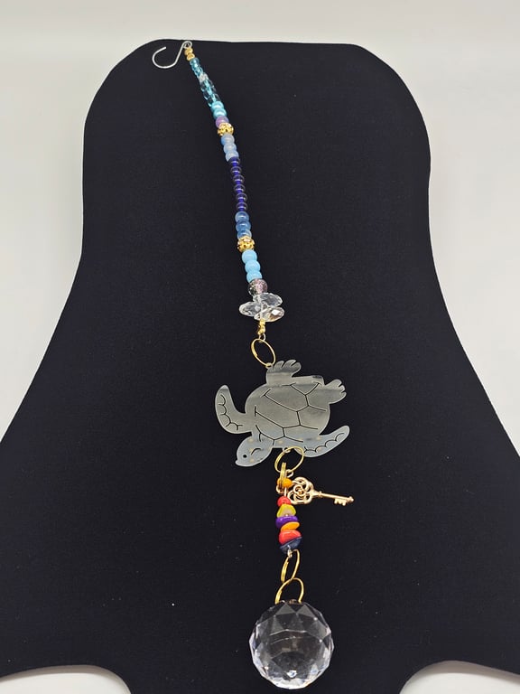 Sky Blue Sea Turtle Suncatcher