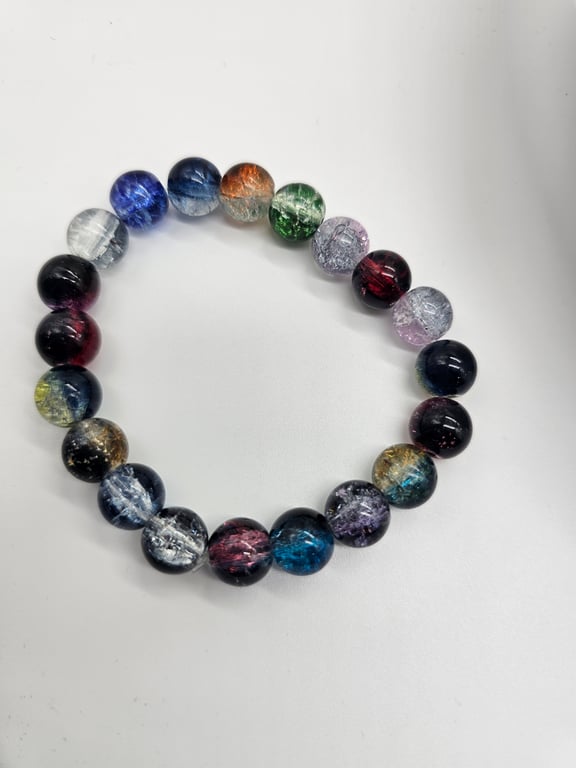 Colorful Glass Beaded Stretch Bracelet — photo 2