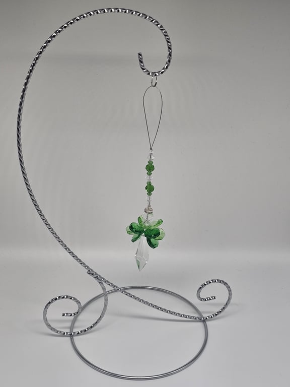 Emerald Green Shamrock Suncatcher
