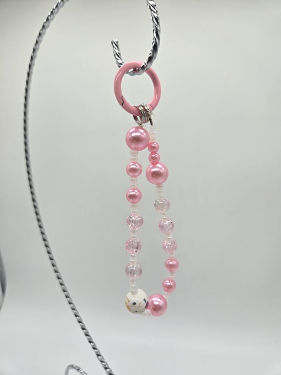 Pink Pearl Phone Bracelet