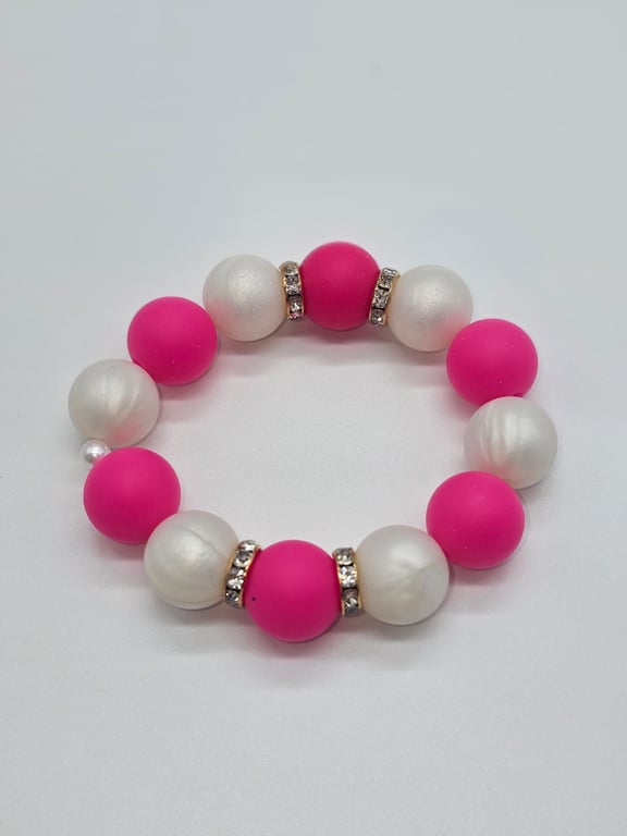 Pretty in Pink and Pearl Bracelet — photo 2