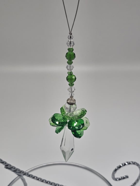 Emerald Green Shamrock Suncatcher — photo 2